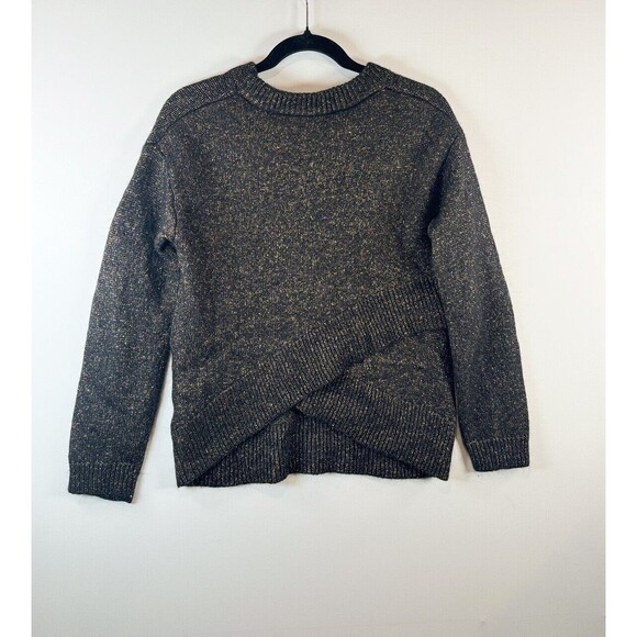 A.L.C. Womens Sweater Gray Bowen Merino Wool Alpaca Knit Metallic Pullover Small - Picture 3 of 11